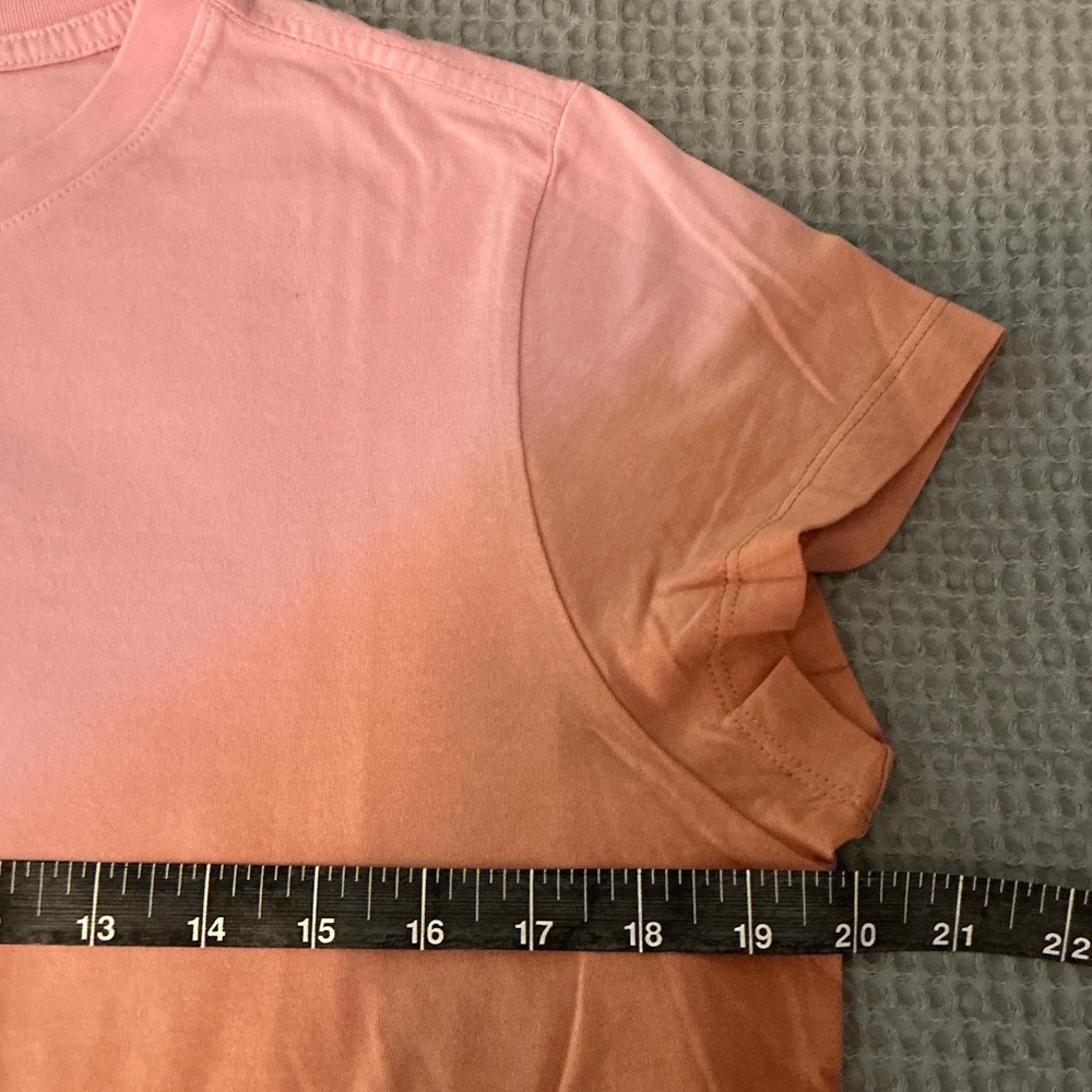 Marine Layer Swing Crew Tee Pink Brown Dip Dye NWT Medium - Picture 5 of 7